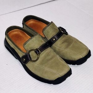 Cole Haan Olive and Black Slip-On Loafers